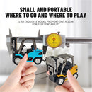 TRASPED HG4-244 RTR 1/64 2.4G Mini RC Car Alloy Forklift with Trailer Remote Control LED Light Sound Engineering Vehicle Desktop Toys Model Collection Gift For Boys