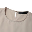 ZANZEA Women's Dresses Vintage Casual 3/4 Sleeve Round Neck Dress Floral Embroidery Split Shift Dresses