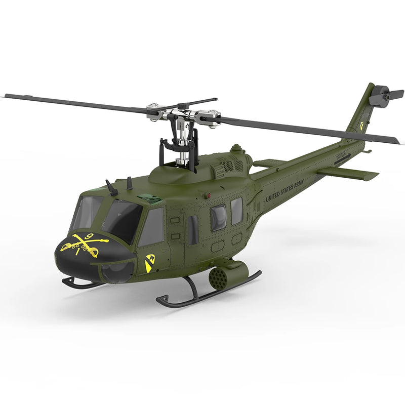 Eachine E190 PRO UH-1 2.4G 6CH 3D6G 1:34 Scale Huey Dual Brushless Motor Flybarless RC Helicopter Compatible with FUTABA S-FHSS
