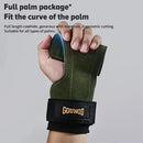 GOUNOD 1Pair Cowhide Sports Fitness Non-slip Palm Wrist Protection Grip Pads for Gym Weightlifting Training Dumbbell Pull-Up
