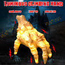 Induction Crawling Ghost Hand with LED Light Halloween Skeleton Hand Realistic Halloween Props Hand Decoration Haunted House Props Costume Props Halloween Haunted House Theme Party Decoration