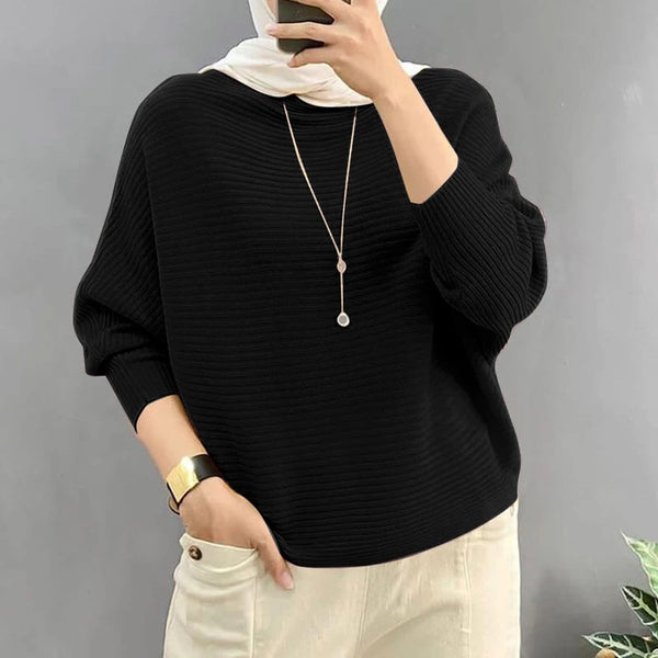ZANZEA Daily Style Women Knitted Long Sleeve Crew Neck  T-shirt Casual Solid Loose Work Tops