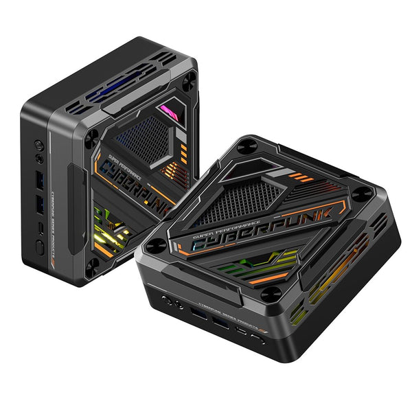 AOOSTAR MN57U AMD Ryzen 7 5700U Mini PC 16GB RAM 512GB SSD WIFI6 BT5.2 Windows 11 Pro 4K Triple Display RGB Light Effect Mini Computer Desktop PC