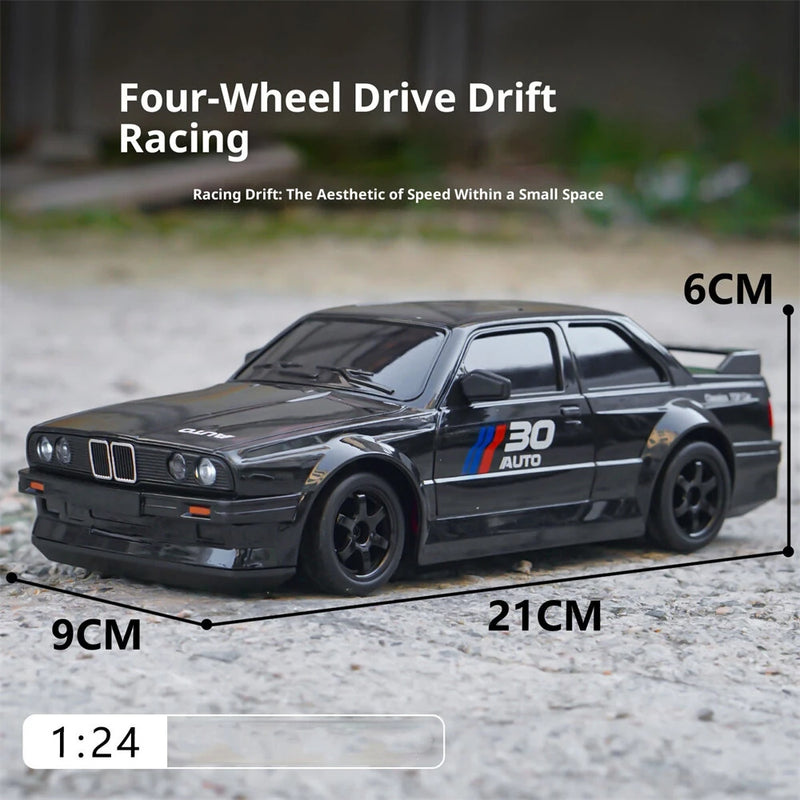 668 669 RTR 1/24 2.4G 4WD Drift RC Car Mini Racing LED Light Desktop Remote Control High-Speed Motor On-Road Vehicle Model Boys Gifts Toys