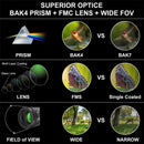 IPRee 16x52 Monoculars HD Powerful Long Distance Field of View Image Stabilization Waterproof For Wildlife Observation Hiking