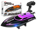 HXJRC HJ812 2.4G 4CH RC Boat High Speed LED Light Speedboat Waterproof 25km/h Electric Racing Vehicles Models Lakes Pools Remote Control Toys