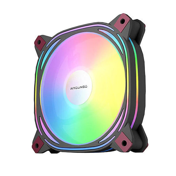Aigo Z12 Computer Case Fan Reverse Ventoinha PC 120mm RGB Fan Cooler PWM CPU Cooling Fan 3Pin 5V ARGB 12CM Ventilador