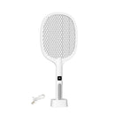 Electric Mosquito Swatter with Electronic Digital Screen Electric Exterminator Fly Swatter Detachable Handheld Auto Swat Mode Type-C Rechargeable