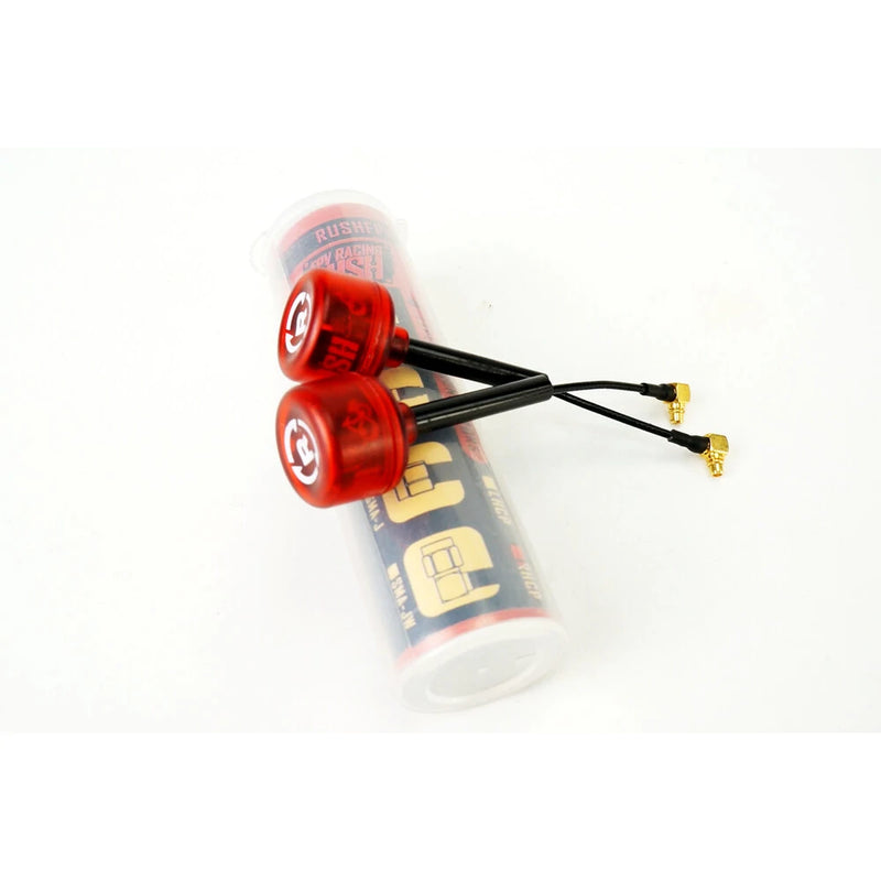 A Pair Rush Cherry RHCP MMCX Right Angle 1.2dBi 5.8Ghz FPV Racing Antenna for RC Drone