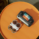 XKJ K100 MAX MINI WiFi FPV with LCD Screen Controller HD Dual Camera Optical Flow Hover Dazzling Lights Circle Protection Kids Gifts 2.4G 4CH 6-Axis Remote Control RC Toys Drone Quadcopter RTF