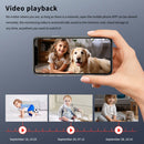 Smart Wireless Camera C1 WiFi IP Camera 1080p IR Night Vision AI Motion Detection Wide Angle View Dual Storage Security Camera