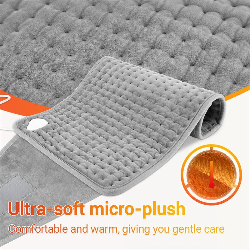 TENGOO Electric Heating Pad for Waist Back Neck Shoulders, Heated Cushion Waist Belt with 4 Timers & 9 Heating Setting, Comfortable Warm