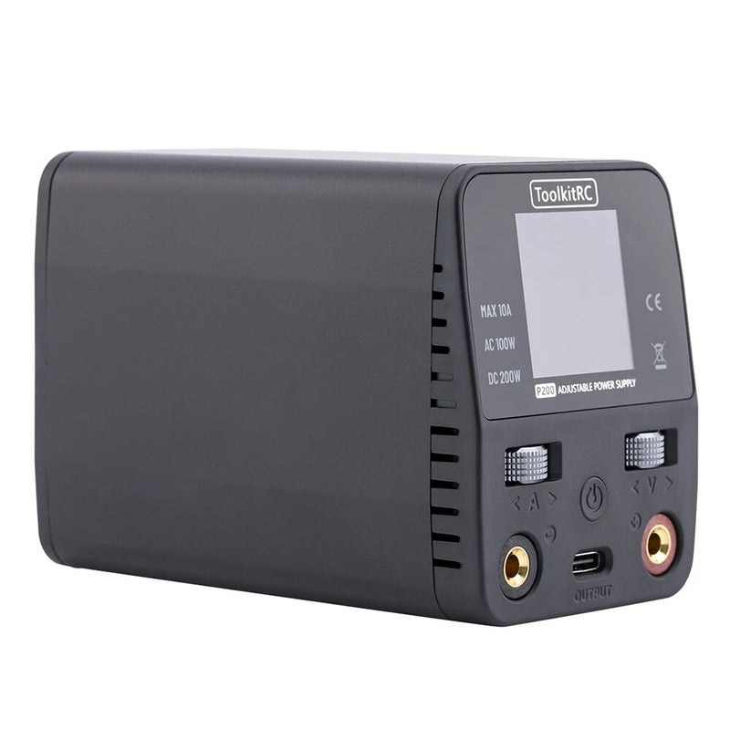 ToolkitRC P200 V2 AC100W DC200W 65W Mini Desktop Fast Charger IPS LCD Wide-angle Display Type-C Protocol for Huawei for Samsung
