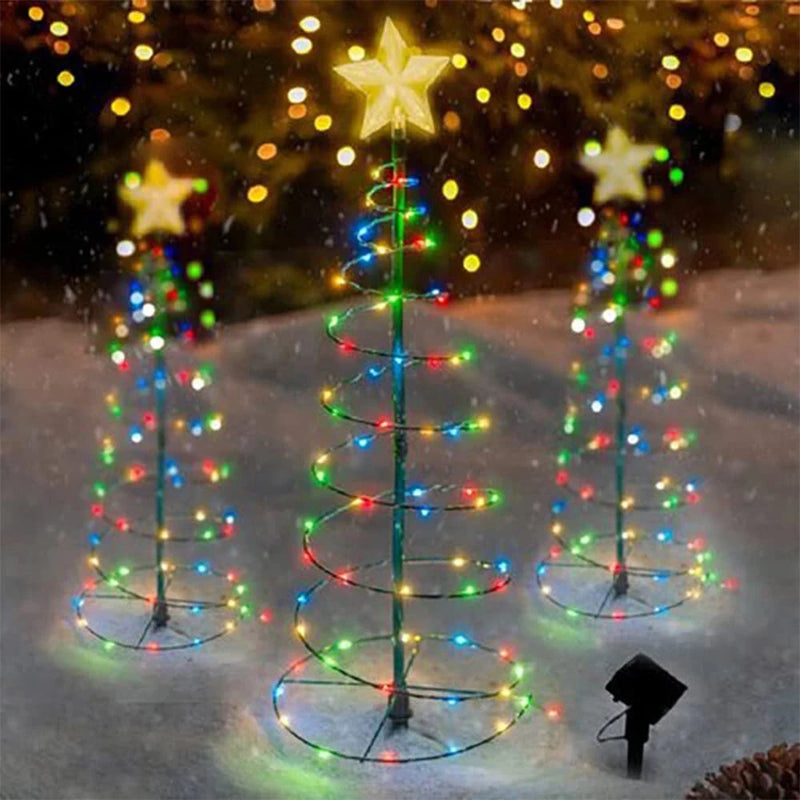 Solar Christmas Outdoor Decoration Christmas Tree Lights Outdoor Christmas Lighting Decorations Christmas Tree Christmas Lighting Garden Solar Fairy LED Lights