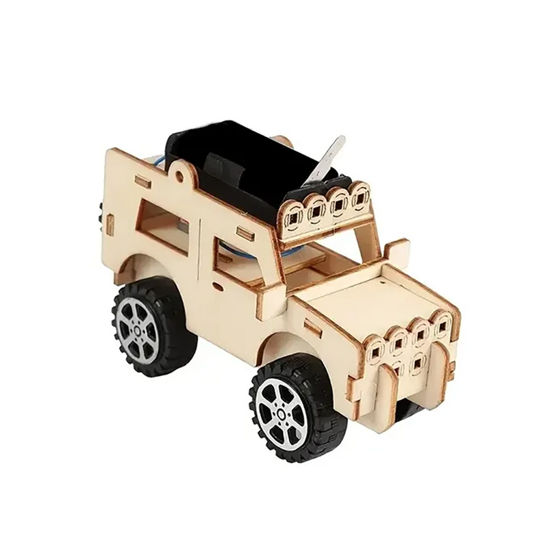 Innovative Technology Small Production for Jeep Car Electric Toy Student Scientific Experiment DIY Handmade Model School Supplies