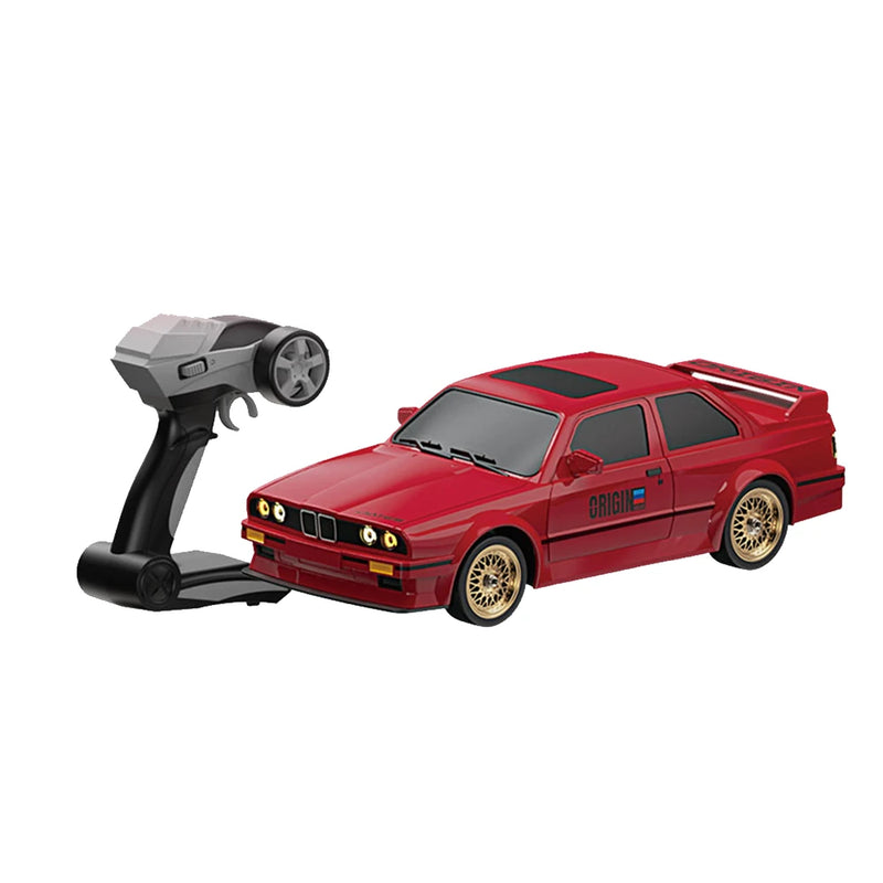 KAMTOM KM777A RTR 1/16 2.4G 4WD Drift RC Car Mini Race LED Light Retro E30 Sports High Speed Racing On-Road Electric Remote Radio Control Vehicles Model RTR Child Toys Boys Kids Gifts