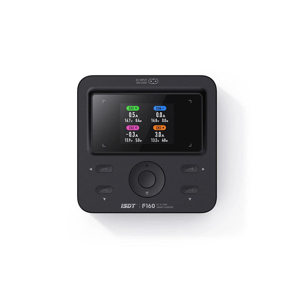 ISDT F160 AC / DC Quad Smart Charger for 1~4S LiFe Li-Ion LiPo LiHv ULiHv 4~12S NiCd/MH 2~7S Pb Battery Charge