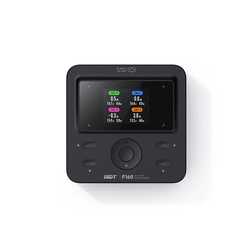 ISDT F160 AC / DC Quad Smart Charger for 1~4S LiFe Li-Ion LiPo LiHv ULiHv 4~12S NiCd/MH 2~7S Pb Battery Charge