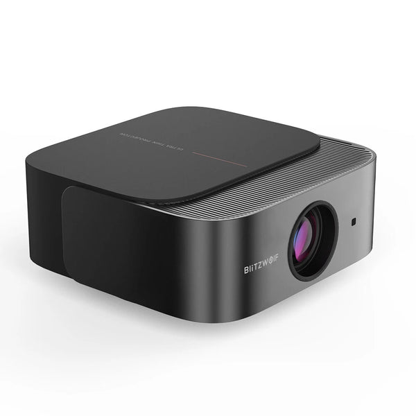 [Netflix Certified] BlitzWolf BW-V10 Ultra Android Tv 13.0 Projector 4K Supported Built-in Youtube Hulu 500 ANSI Lumens Electric Focus & Mental Keystone Correction Portable Outdoor Projector Beamer