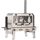 Portable Mini Stainless Steel Outdoor Wood Stove,Decorative Incense Holder for Christmas Tree and Elk Table Ornament for Camping Hiking