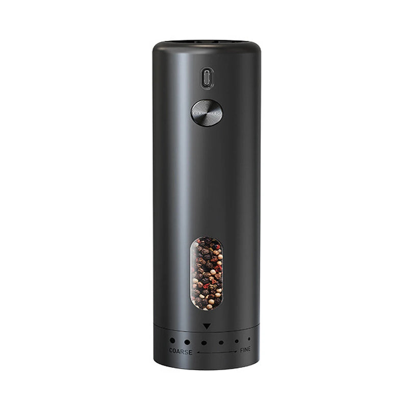 110ml Electric Pepper Grinder 5 Adjustable Grinding Levels Automatic Rose Salt Grinder Type-C Rechargeable Electric Pepper Grinder