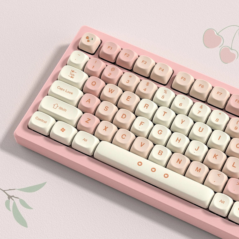 XVX Cherry Pudding 143 Keys MOA Profile Dye-Sub PBT Keycap Set for ANSI Layout 61/68/84/87/100/104/108 Keys Mechanical Keyboard