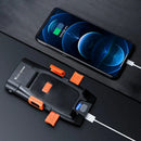 WEST BIKING 5 IN 1 500Lm Brightness Bike Headlight 3000mAh Battery Waterproof 4 Light Modes Power Bank Phone Holder with 130db Horn Warning Light for Night Cycling