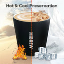 HiBREW 240ml Portable Hanging Ear Style Coffee Thermal Mug Foldable Filter Stainless Steel Double Wall Vacuum Insulated Coffee Cup