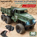 HENGRUI 553-07/08 RTR 1/16 2.4G 4WD RC Car Military Army Off-Road Truck Heavy Transport LED Light Alloy Body Remote Control Vehicles Models Toys
