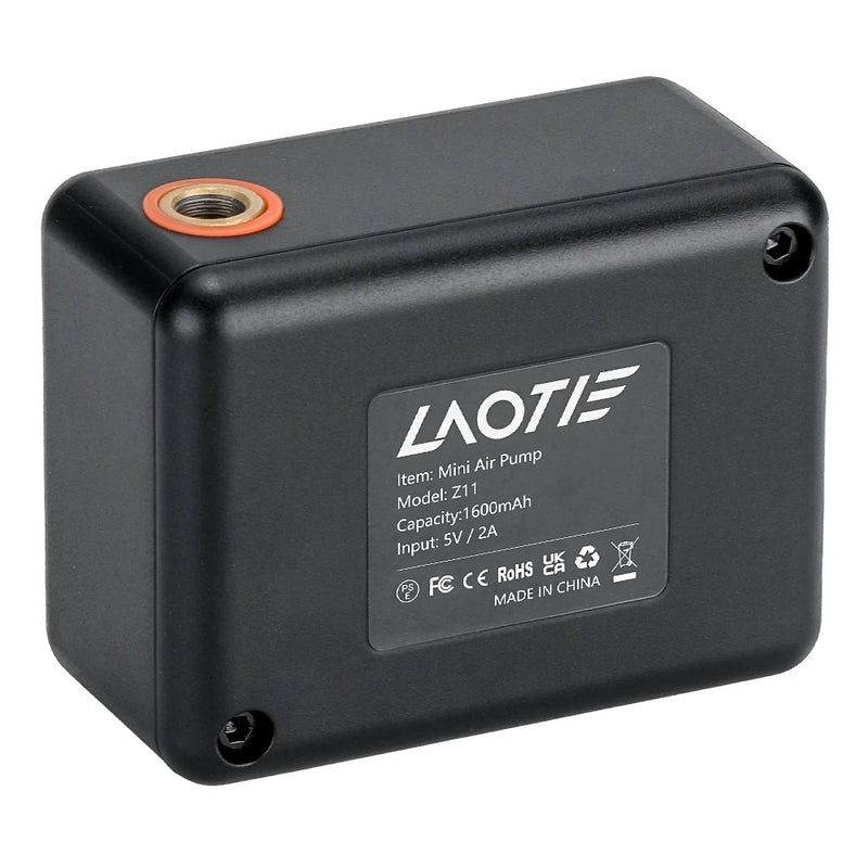 LAOTIE Z11 130PSI Mini Electric Pump - Ultra-Light Portable Air Compressor with LED & Auto-Stop for Road Bikes, MTBs, E-Bikes, Scooters, Balls & More