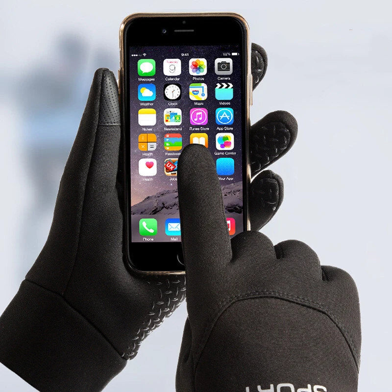 TENGOO Men's USB Heated Gloves Winter Touchscreen Warm Gloves with Enhanced Grip Women Men Bicycle Outdoor Driving Motorcycle Waterproof Thermal Non-Slip Gloves