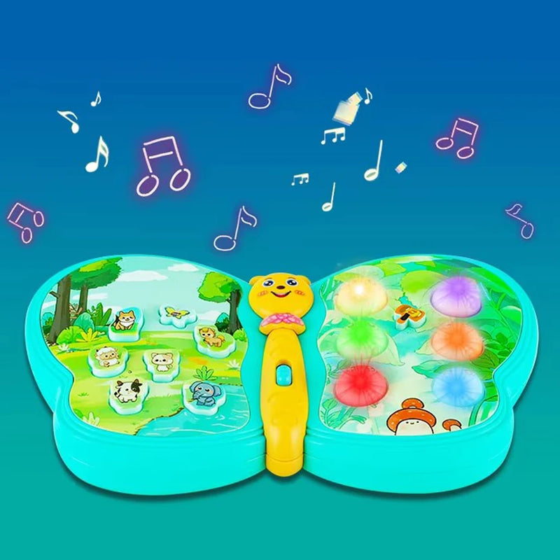 Multifunctional Electric Interactive Musical Moth Toddlers Baby Educational Sound and Light Children's Early Education Toy