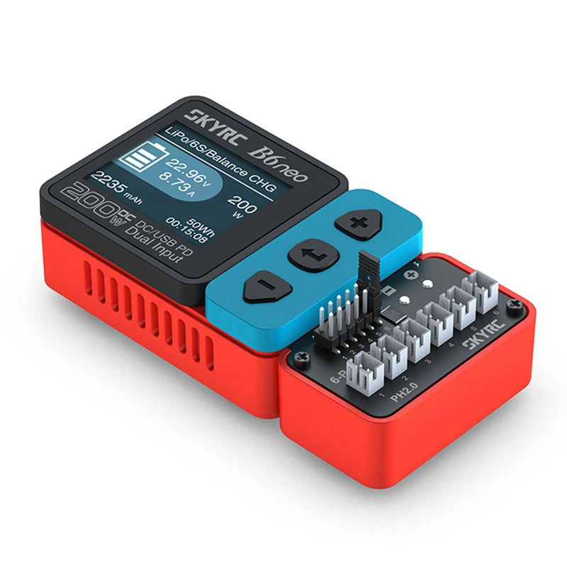 SkyRC OSH 6-Port PH2.0 / BT2.0 1S LiPo LiFe Li-ion LiHV Battery Charging Hub Adapter Plate Support B6neo B6ACneo B6neo+ B6neo 2 Charger