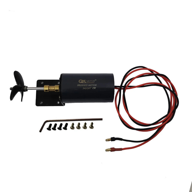 QX_Motor Underwater Propeller 545 / 50T 12V 16V Brushed Motor for Unmanned / Nesting Trawler/Remote Control /Duck Boat RC Vehicles Models Parts