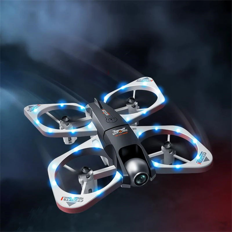 PJC S3 WiFi FPV with Dual Camera Optical Flow Hover Colorful Running LED Lights Circle Protection 2.4G 4CH 6-Axis Remote Control Kids Gifts RC Toys Drone Quadcopter RTF