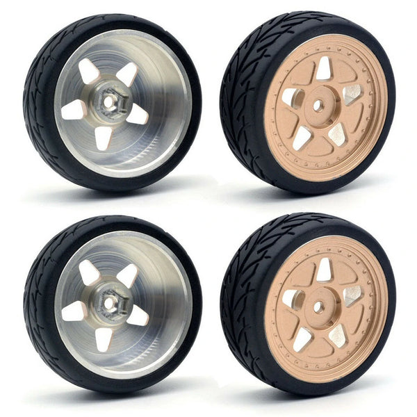 4PCS ZD Racing EX16 S16 1/16 RC Car Spare Tires Wheels Metal Rims 6630 Vehicles Models Parts Accessories