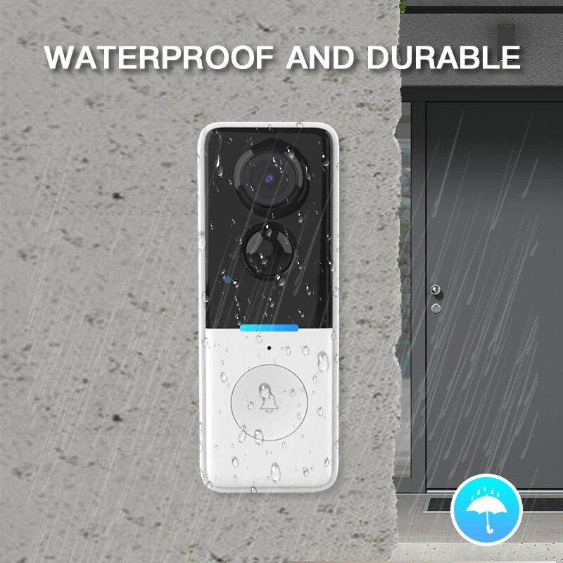 Tuya Smart Video Doorbell Camera 1MP HD 120 Degree View PIR Motion Detect Two Way Audio Night Vision IP65 Waterproof Wireless WiFi Visual Doorbell