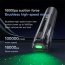 Tevorex Cordless Handheld Car Vacuum with Green Light,16000PA Suction,USB Rechargeable, Brushless Motor, Digital Display, Blow & Suction