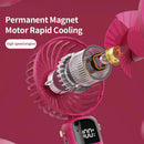 USB Mini Silent Handheld Folding Fan Digital Display 6 Speed Of Wind With Portable Stand Small Fan