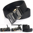 TUSHI 120cm Metal Rotating Buckle Tactical Belt Nylon Wistand Inserting Buckle Casual Military Fan for Men Women