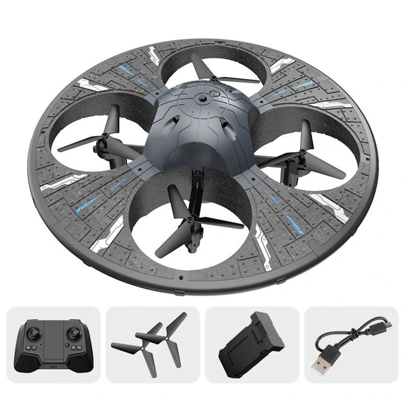 SJ S163 UFO WiFi FPV Intelligent Obstacle Avoidance Controllable Lighting Circle Protection Kids Gifts EVA Foam 2.4G RC Drone Quadcopter RTF