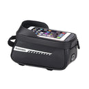 RZAHUAHU Bicycle Bag Frame Front Tube Cycling Bike Phone Mount Bag Waterproof Phone Case Holder 6.5 Inches Touchscreen Bag Accessories with Reflective Strip