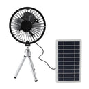 Solar Power Fan Exhaust with Monocrystalline Photovoltaic Panel Compact Portable Waterproof 15W Power Output USB-C USB-A DC Output Interfaces Ideal for Camping and Outdoor Activities