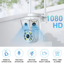 K30 2-Lens WIFI IP Camera 1080P Full Color Outdoor Waterproof Night Vision WiFi Surveillance Camera 1920x1080 360-degree 2MP PTZ Home Security System Camera
