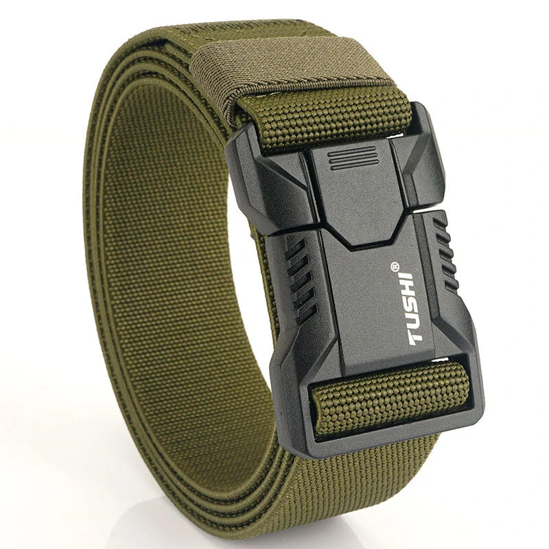 TUSHI 125cm Tactical Nylon Belt Adjustable Quick Release Wear-resistant Lightweight Waist Belt Aluminum Alloy Buckle Canvas Belt Casual Sports Belts for Outdoor Men Women