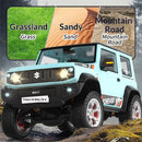TRASPED HG4-210 RTR 1/16 2.4G 4WD RC Car for SUZUKI JIMNY Rock Crawler LED Light Simulated Smoking Sound Metal Gears Oil Filled Shocks Drive Shaft Wheel Rims Off-Road Climbing Truck Vehicles Models Toys