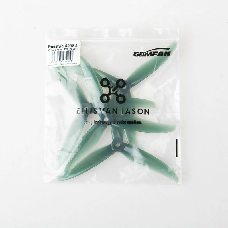 2 Pairs Gemfan Freestyle 6032 6x3.2 6 Inch Tri-Blade Propeller for RC Drone FPV Racing