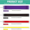 KALOAD 4Pack Heavy Duty Latex Resistance Band Exercise Elastic Band Set For Sport Strength Pull Up Assist Band Workout Pilates Fitness Equipment