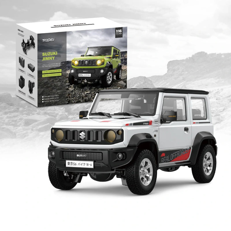 HG HG4-53 TRASPED 1/16 2.4G 3WD RC Car for SUZUKI JIMNY Rock Crawler LED Light Simulated Sound Off-Road Climbing Truck RTR Full Proportional Models Toys
