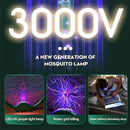 3-in-1 Electric Fly Swatter Mosquito Killer Racket Bug Zapper Insect Trap 800mAh USB Charging Foldable Design UV Light Insect Attraction for Indoor Outdoor Use